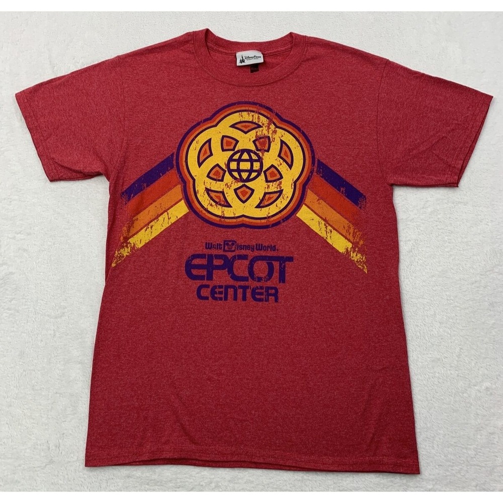 Disney Epcot Short Sleeve‎ T-Shirt Women's Small Red Hanes Comfort Blend